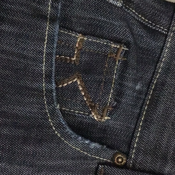 FUBU Kids Slim Straight Dark Wash Embroidered Jeans Size 10 NWT - Picture 6 of 10